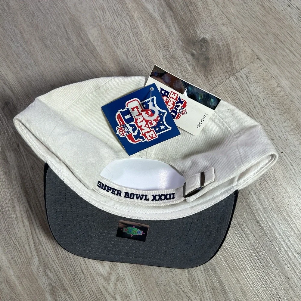 VTG 1998 Super‎ Bowl XXXII Strapback Hat NWT NFL San Diego Twins Beige Cap